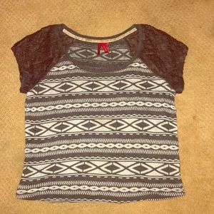 Tribal Print Crop Top